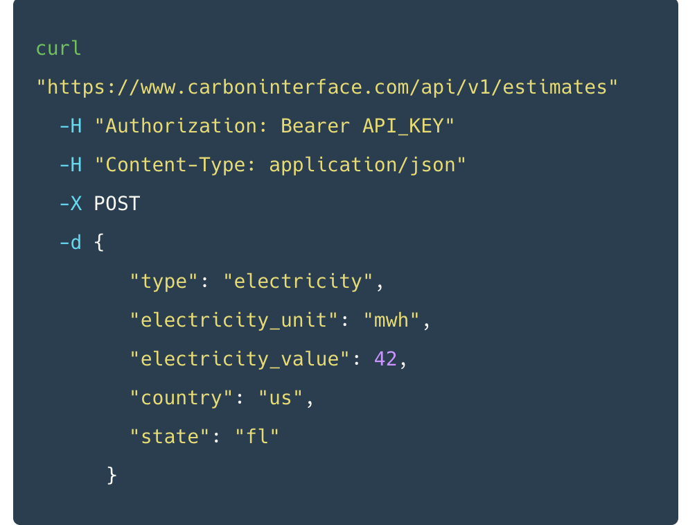 electricity estimate code